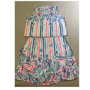 LILY PULITZER TWO PIECE ROMPER SZ 8